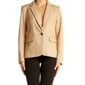 LOFT Women's Single-Button Camel Blazer Jacket